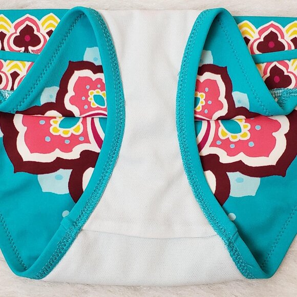 Victoria's Secret Small Beach Sexy Turquoise Caribe Floral Boho Bikini Swim Suit - Picture 16 of 16